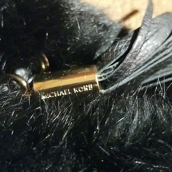 Michael Kors Black Rabbit Fur Crossbody Bag - Picture 3 of 7